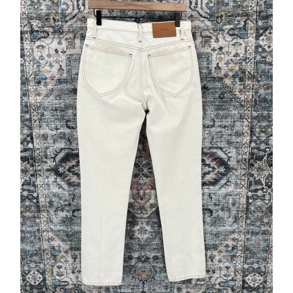 Frame Rigid Denim Straight Full Length Jeans Size 27 Off White - Picture 2 of 16